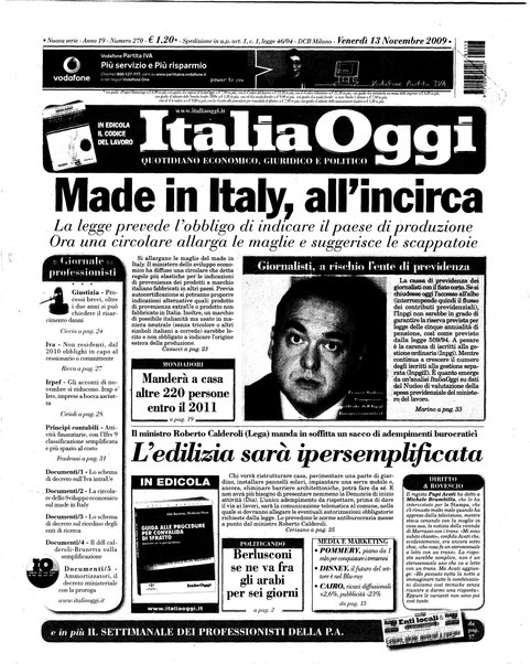 Italia oggi : quotidiano di economia finanza e politica